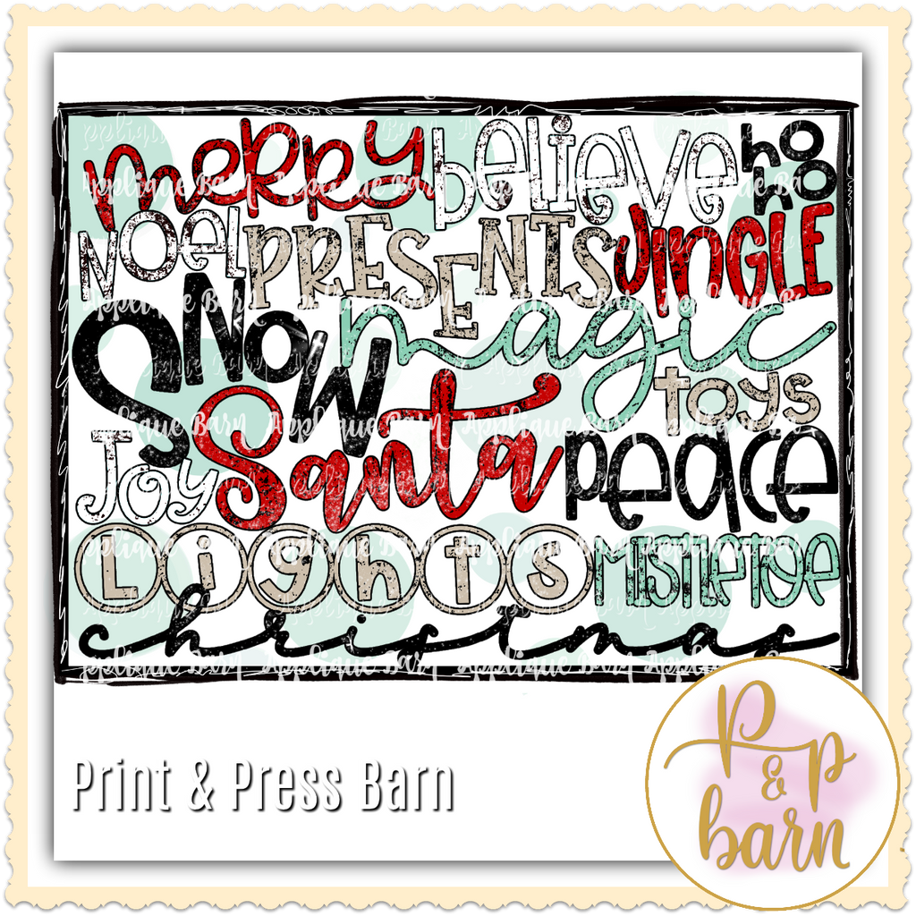 Christmas Words Print Press Barn christmas-words-print-press-barn