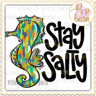 Stay Salty Seahorse Green