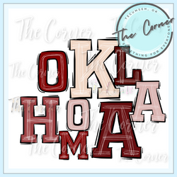 Oklahoma State Maroon Letters