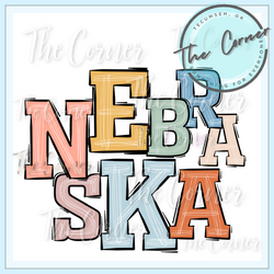 Nebraska State Boho Letters