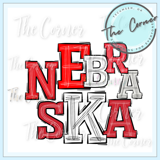 Nebraska State Red Letters