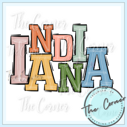 Indiana State Boho Letters