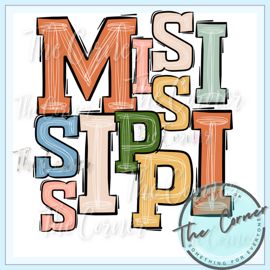 Mississippi State Boho Letters