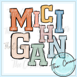 Michigan State Boho Letters