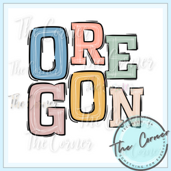 Oregon State Boho Letters