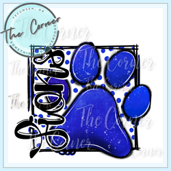 Lion Paw Dot- Blue