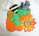 Pumpkin Sunflower Wood Blank