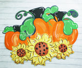 Pumpkin Sunflower Trio Set Wood Blank