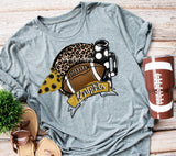 Knights leopard football- black and gold