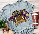 Jaguar Leopard Football- purple gold