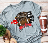 Rebel Leopard Football- red