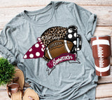 Gamecock Leopard Football- maroon