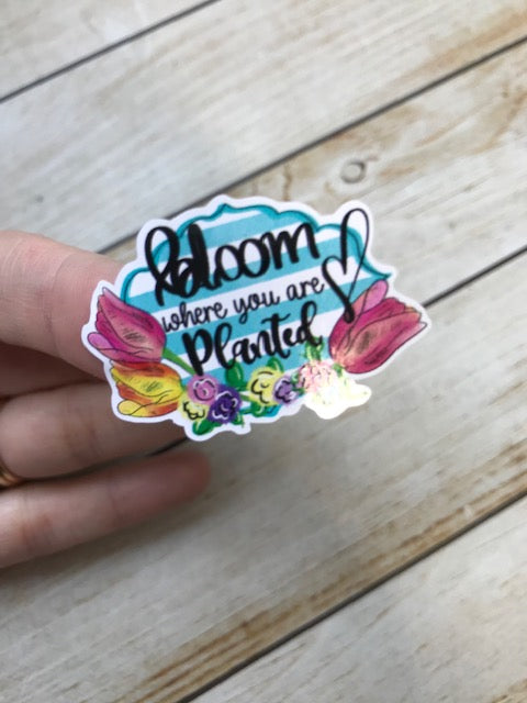 Bloom Where you are planted sticker
