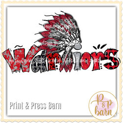 Warriors Mascot- Red and Black