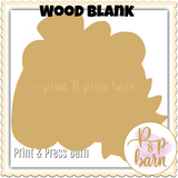 Pumpkin Sunflower Wood Blank
