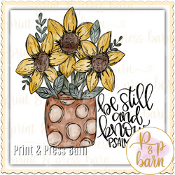 Sunflower Vase with wording