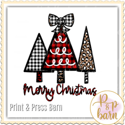 Merry Christmas- B/w Red