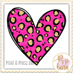 Leopard Glitter Heart single