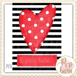 Stripe Heart Frame