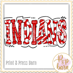 Indians Doodle Red- LD