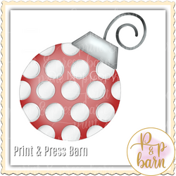 Polka Dot Ornament- BC
