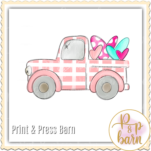 Pink Heart Truck