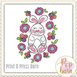 Flower Frame Bunny