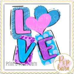 Love Block- Blue
