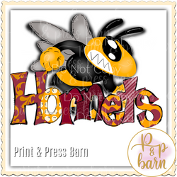 Hornets Word Doodle- Maroon and yellow