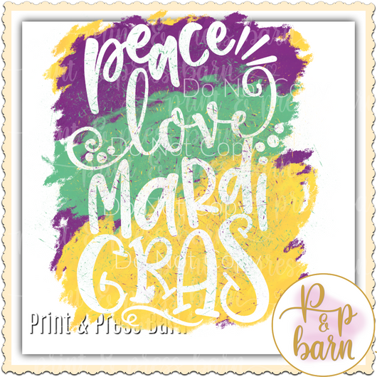 Peace Love Mardi Gras HMD