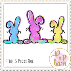 Neon Bunny Trio