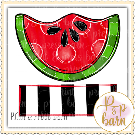 Watermelon with name plate