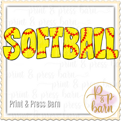 Softball word art