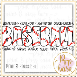 Baseball Word Art with phrase