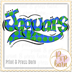 Jaguars Swoosh- Green and blue