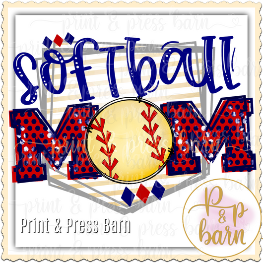 Softball Mom Home plate