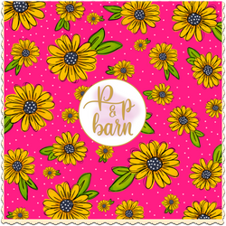 Sunflowers on pink