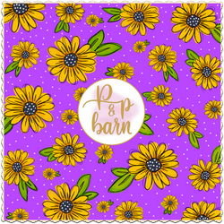 Sunflowers on Purple