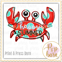 Happy Summer Red Crab
