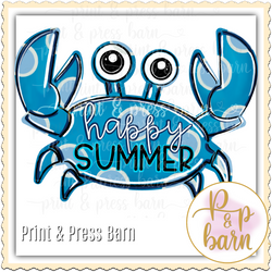 Happy Summer Blue Crab