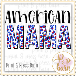 American Mama- Blue Leopard