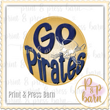 Go Pirates- Blue and Gold