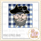 Pirate Frame- Blue and Gold