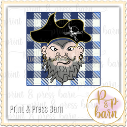 Pirate Frame- Blue and Gold