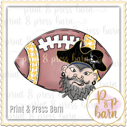 Pirate Football- Blue and Gold