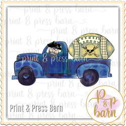 Pirate Truck- Blue and Gold