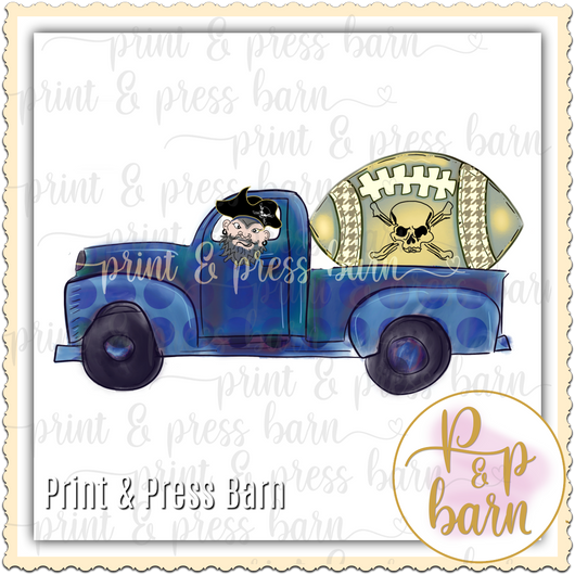 Pirate Truck- Blue and Gold