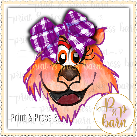 Girl Tiger- Purple and Orange