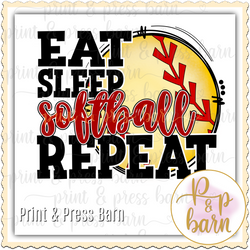 Softball Eat Sleep Repeat