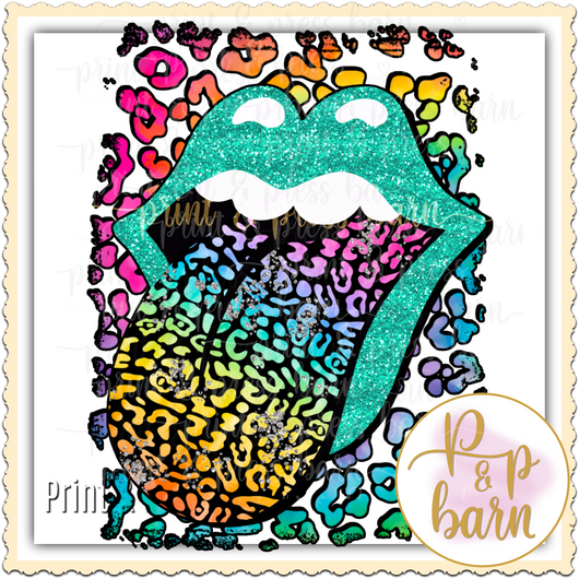 Leopard Rainbow Hot Lips